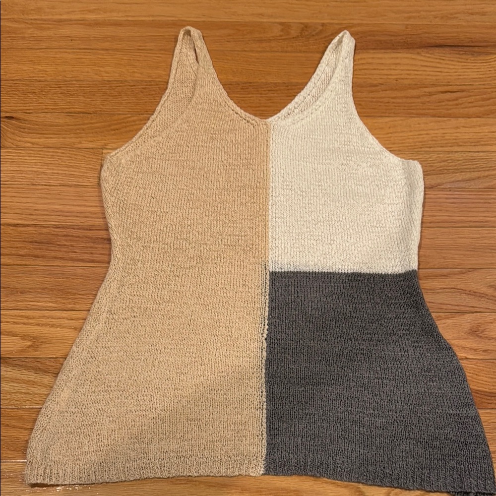 Colorblock Knit Tank Top, size S/M
